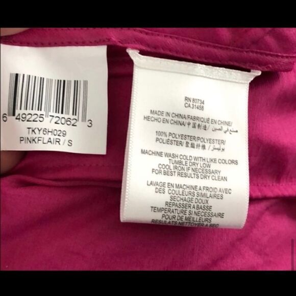 BCBGMAXAZRIA PINK FLAIR ONE SHOULDER TIERED DRESS… S - Picture 4 of 5